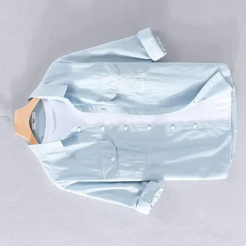 New Designer Half-sleeved Casual Pure Cotton Brand Shirts For Men Fashionable Solid Tops Clothing Camisa Masculina Drop Shipping
New Designer Half-sleeved Casual Pure Cotton Brand Shirts For Men Fashionable Solid Tops Clothing Camisa Masculina Drop Shipping