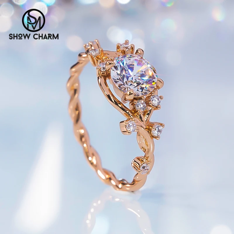 Flower Vine Moissanite Ring S925 Sterling Silver with Yellow Gold Plated Wedding Engagement Golden Ring for Women Fine Jewelry
Flower Vine Moissanite Ring S925 Sterling Silver with Yellow Gold Plated Wedding Engagement Golden Ring for Women Fine Jewelry