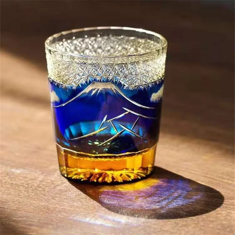 Hand Carving Japanese Edo Cut Crystal Glass Cup, Fuji Mountain Cup, Double-layer Handmade Carving Craft
Hand Carving Japanese Edo Cut Crystal Glass Cup, Fuji Mountain Cup, Double-layer Handmade Carving Craft