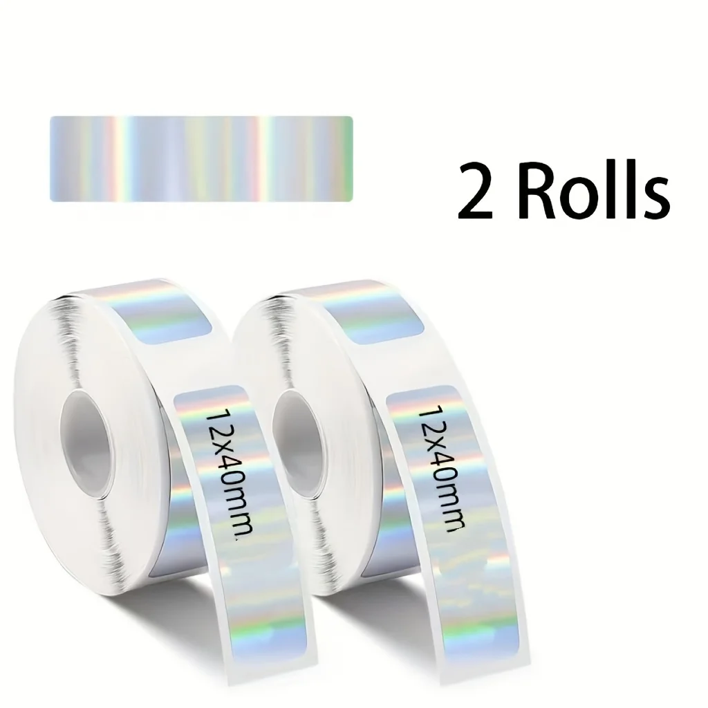 2 rolls of silver laser stickers, 200 pieces in total, self-adhesive label tape - 12 mm in width and 40 mm in length. Ideal for offices, storage boxes, switches, gift wrapping, envelopes and document labeling.
2 rolls of silver laser stickers, 200 pieces in total, self-adhesive label tape - 12 mm in width and 40 mm in length. Ideal for offices, storage boxes, switches, gift wrapping, envelopes and document labeling.