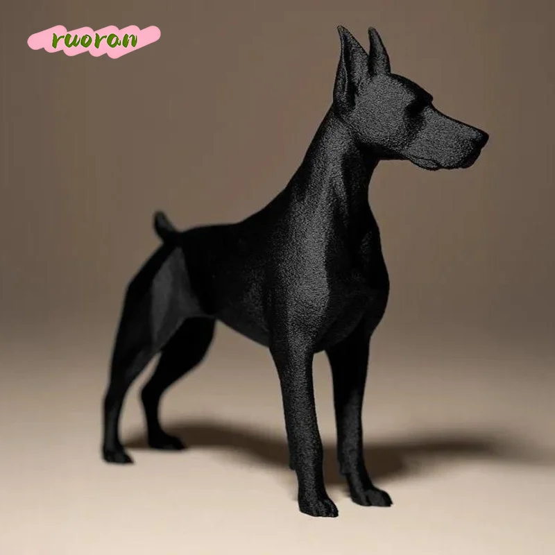 3D Printed Pure Black Fierce Doberman Pinscher Ornament Handsome Desktop Decor
3D Printed Pure Black Fierce Doberman Pinscher Ornament Handsome Desktop Decor