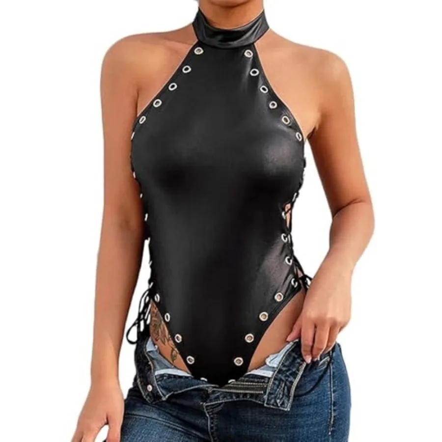Women's Sexy Lingerie Leather Sleepwear Cosplay Dress Bodysuit Gift for Girlfriend, Clubwear
Women's Sexy Lingerie Leather Sleepwear Cosplay Dress Bodysuit Gift for Girlfriend, Clubwear