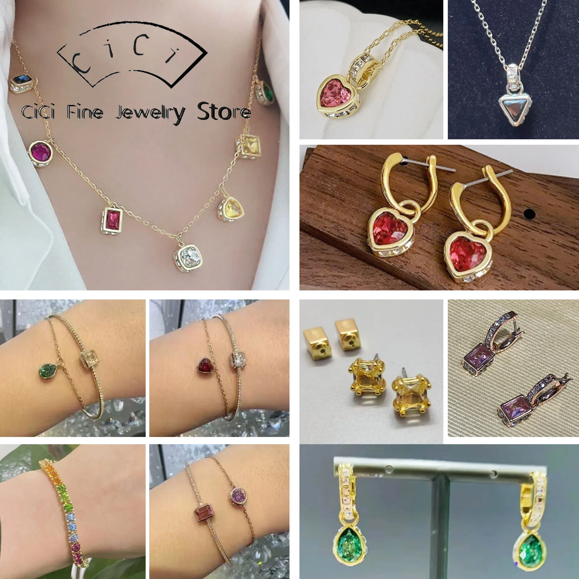 Luxury Colorful Crystal Eye-Catching Necklace Earrings Ring Bracelet 2025 Original Women's Jewelry Set Fashion Party Accessories
Luxury Colorful Crystal Eye-Catching Necklace Earrings Ring Bracelet 2025 Original Women's Jewelry Set Fashion Party Accessories