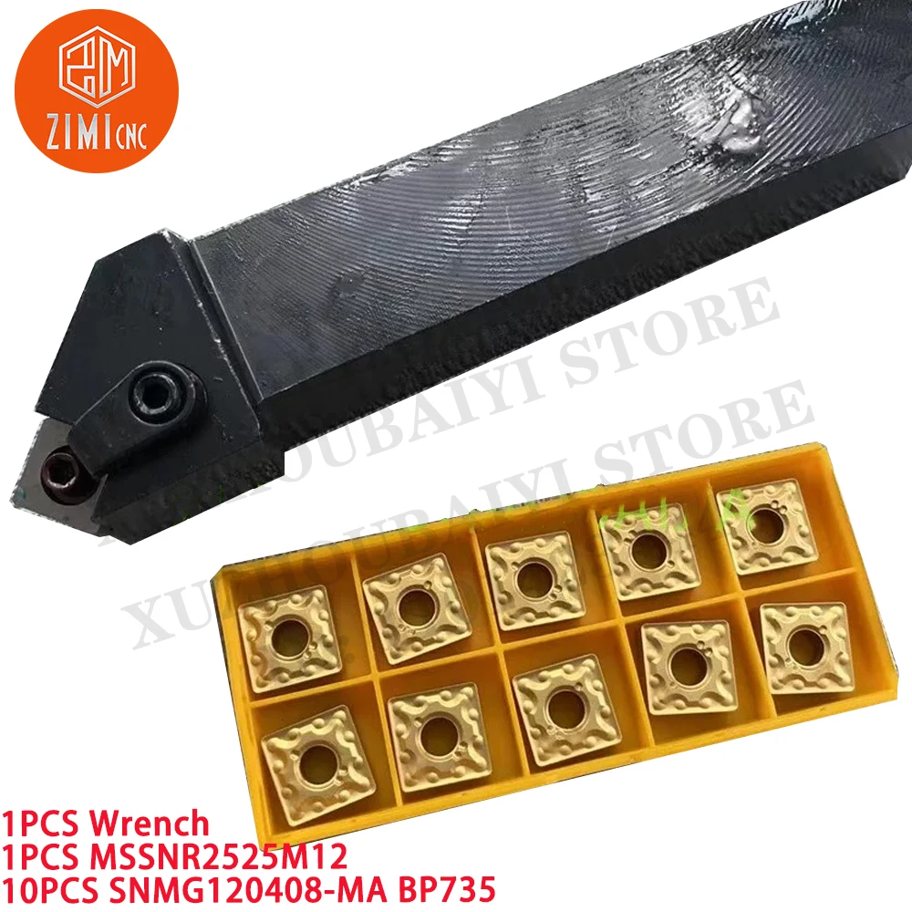 1PCS MSSNR 2525M12 Lathe handle Turning tool holder +10pc SNMG120408-MA BP735 CNC cutting tools metal mechanical Carbide Inserts
1PCS MSSNR 2525M12 Lathe handle Turning tool holder +10pc SNMG120408-MA BP735 CNC cutting tools metal mechanical Carbide Inserts