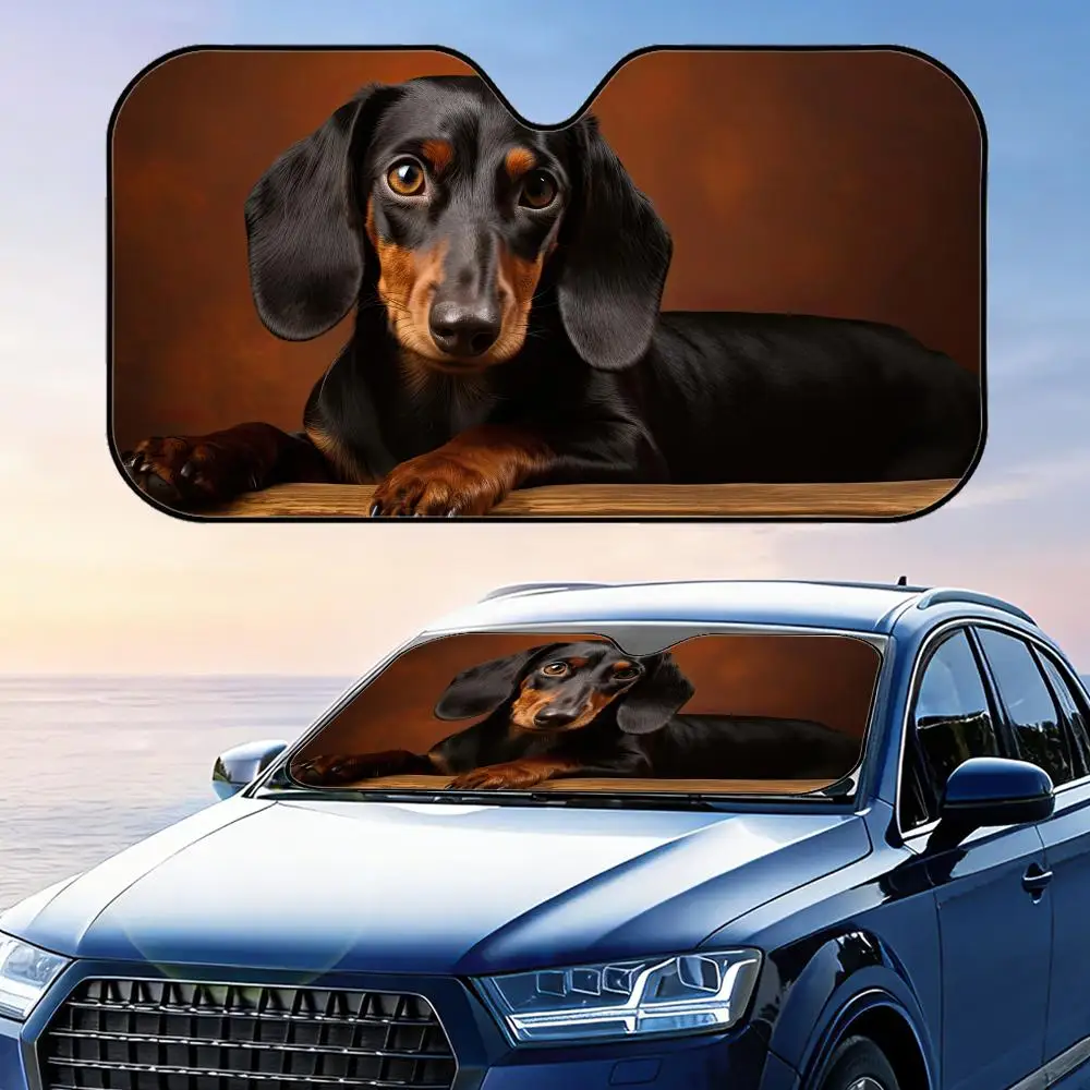 Cute Dachshund Dog Pet Sun Visor Reusable Aluminum Foil Car Windshield Sun Visor UV Protector Heat Insulation Cover Shade
Cute Dachshund Dog Pet Sun Visor Reusable Aluminum Foil Car Windshield Sun Visor UV Protector Heat Insulation Cover Shade