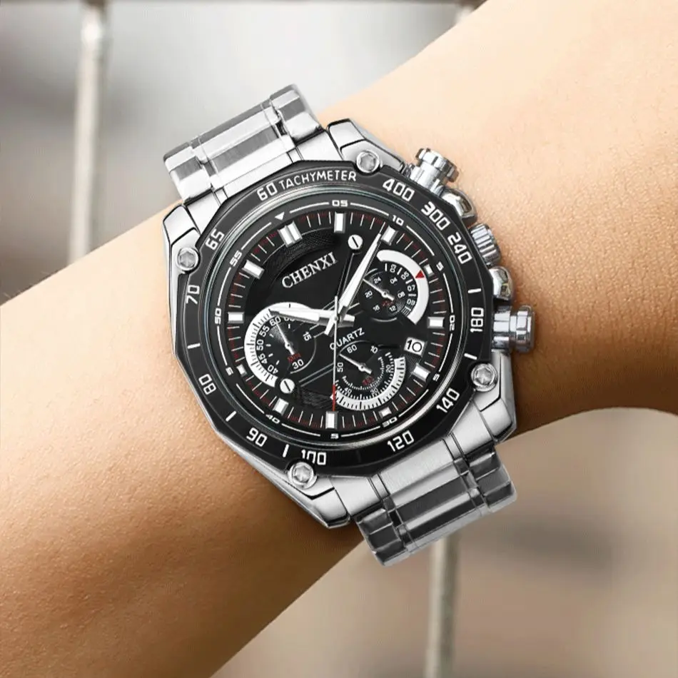 CHENXI Waterproof Watches 2022 New Watches Multifunctional Steel Band Chronograph Men's Wristwatch Fashion Sports Watch For Men
CHENXI Waterproof Watches 2022 New Watches Multifunctional Steel Band Chronograph Men's Wristwatch Fashion Sports Watch For Men