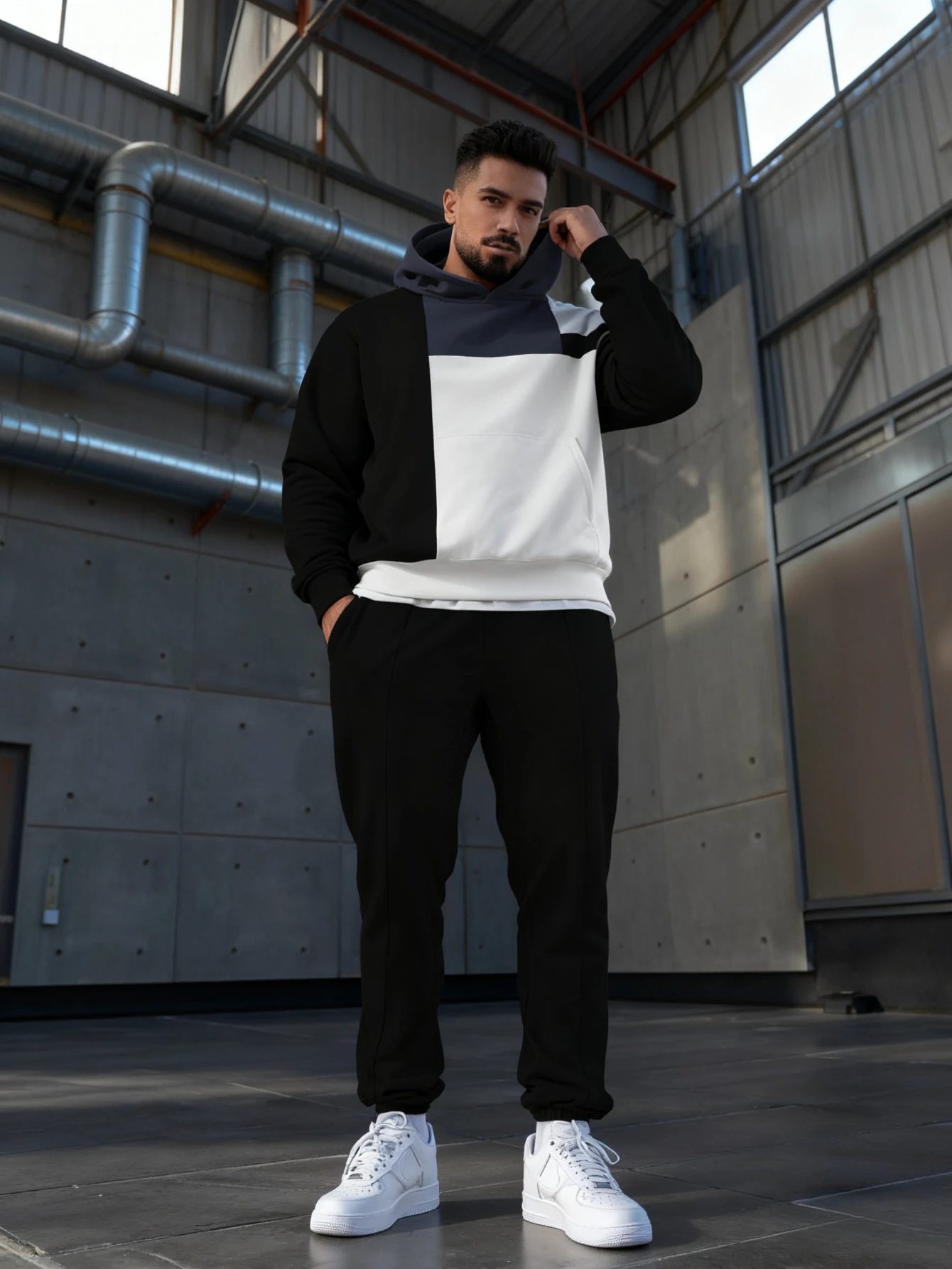 Men's 2-piece set, fashionable hoodie paired with loose casual pants | comfortable and warm fabric, men's hoodie set.
Men's 2-piece set, fashionable hoodie paired with loose casual pants | comfortable and warm fabric, men's hoodie set.