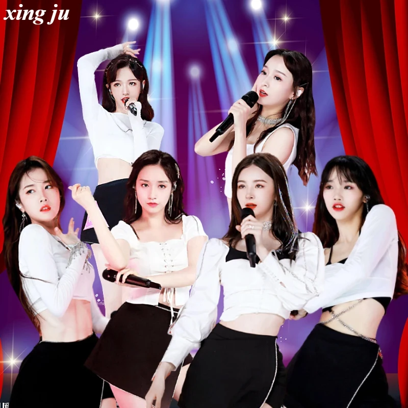 Kpop корейская певица джазовая танцевальная одежда хип-хоп костюм женские белые тонкие футболки укороченные топы нерегулярная юбка праздничная сценическая одежда
Kpop корейская певица джазовая танцевальная одежда хип-хоп костюм женские белые тонкие футболки укороченные топы нерегулярная юбка праздничная сценическая одежда