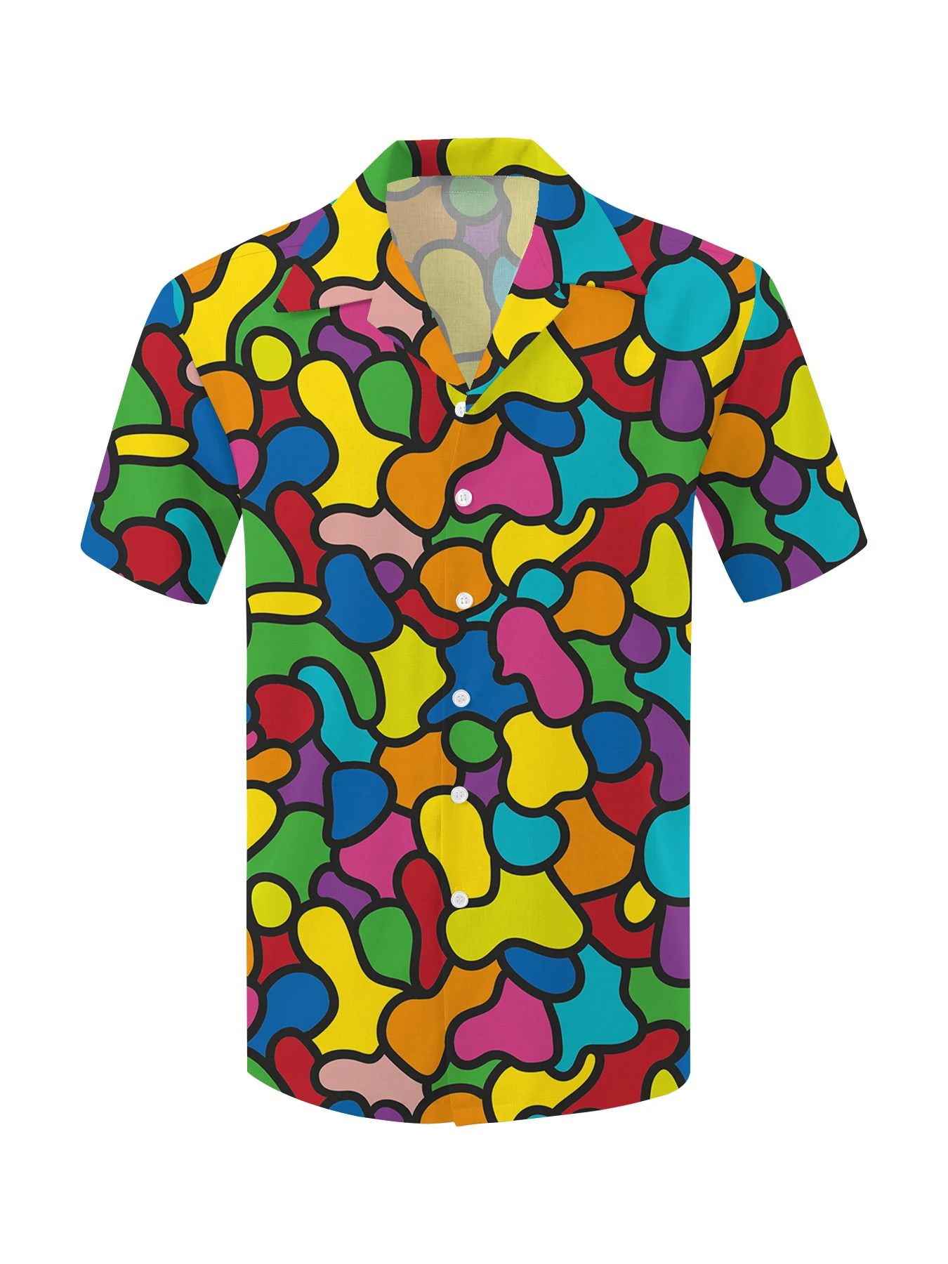 3D printed shirt, men's casual Hawaiian short sleeve shirt, loose top, lapel clothing, beach vacation
3D printed shirt, men's casual Hawaiian short sleeve shirt, loose top, lapel clothing, beach vacation