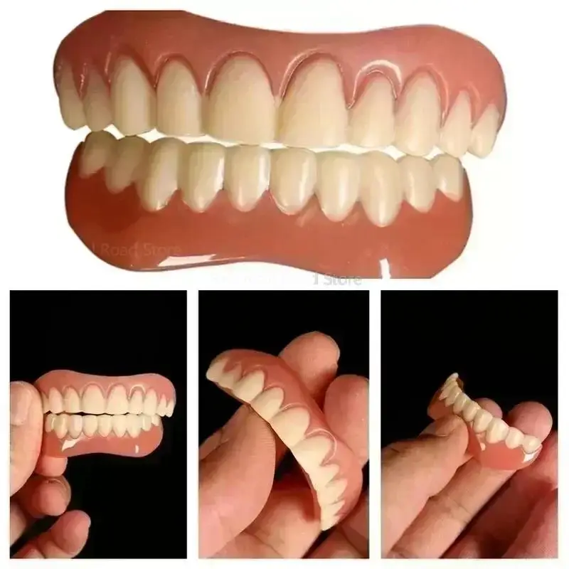 New 10Pcs Flexible Dentures Kit (4Top+4Bottom+Hook+Case), Natural Shade White DIY Smile Makeup
New 10Pcs Flexible Dentures Kit (4Top+4Bottom+Hook+Case), Natural Shade White DIY Smile Makeup