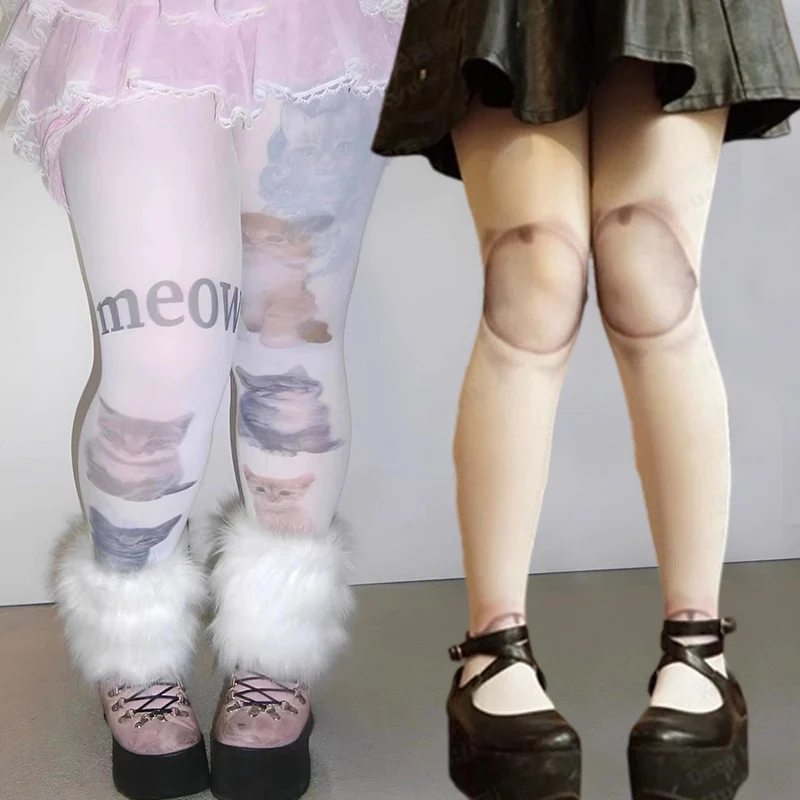 Cat Printed Pantyhose Sexy Stockings Sweet And Cool Japanese Style Pantyhose Niche Girls's Long Tights Socks Sexy Lingerie Women
Cat Printed Pantyhose Sexy Stockings Sweet And Cool Japanese Style Pantyhose Niche Girls's Long Tights Socks Sexy Lingerie Women