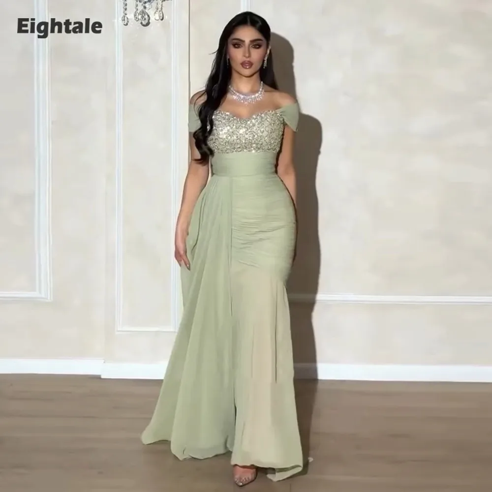 Eightale Arabic Evening Dress Sweetheart Cap Sleeves Customized Chiffon Mermaid Prom Wedding Party Gown Abendkleider Hochzeit
Eightale Arabic Evening Dress Sweetheart Cap Sleeves Customized Chiffon Mermaid Prom Wedding Party Gown Abendkleider Hochzeit