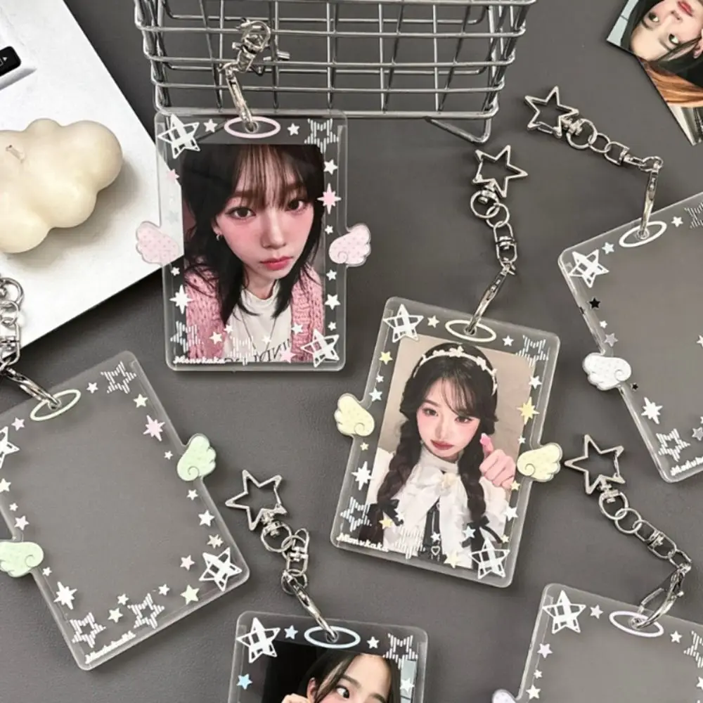 INS Acrylic Photocard Holder 3 Inch Card Display Colorful Angel Wings Card Holder Bag Pendant Card Protector Bank Card
INS Acrylic Photocard Holder 3 Inch Card Display Colorful Angel Wings Card Holder Bag Pendant Card Protector Bank Card