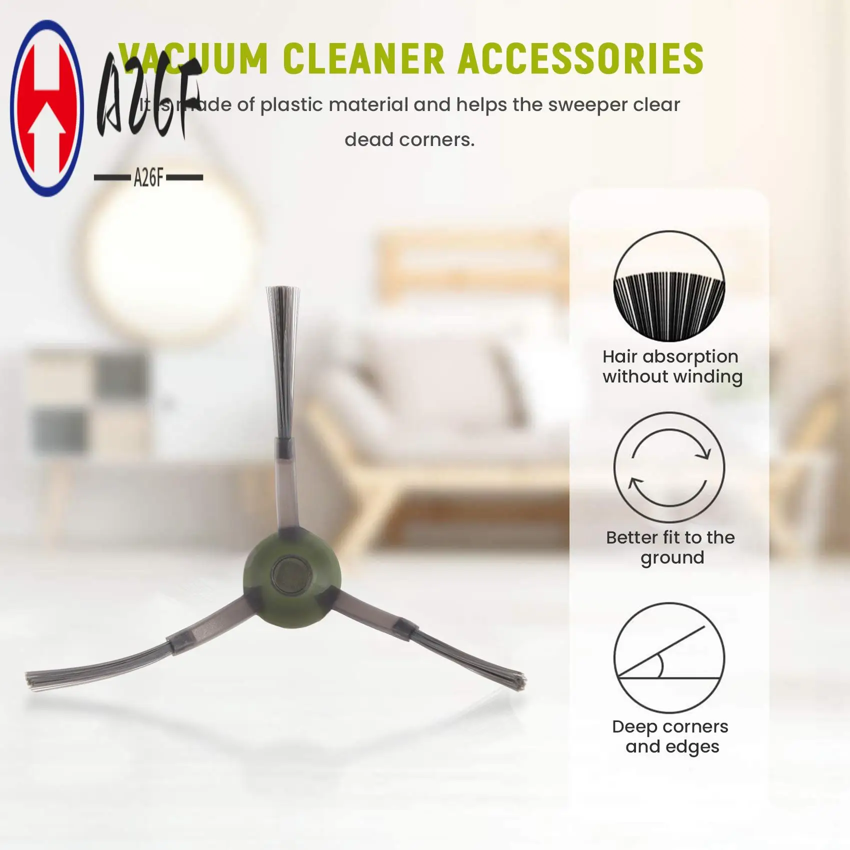 A26F-Side Brush For ECOVAC DEEBOT OZMO T9 T9 AIVI /T8 MAX T8 POWER T8 AIVI /N8 PRO Robot Vacuum Cleaner Accessories
A26F-Side Brush For ECOVAC DEEBOT OZMO T9 T9 AIVI /T8 MAX T8 POWER T8 AIVI /N8 PRO Robot Vacuum Cleaner Accessories