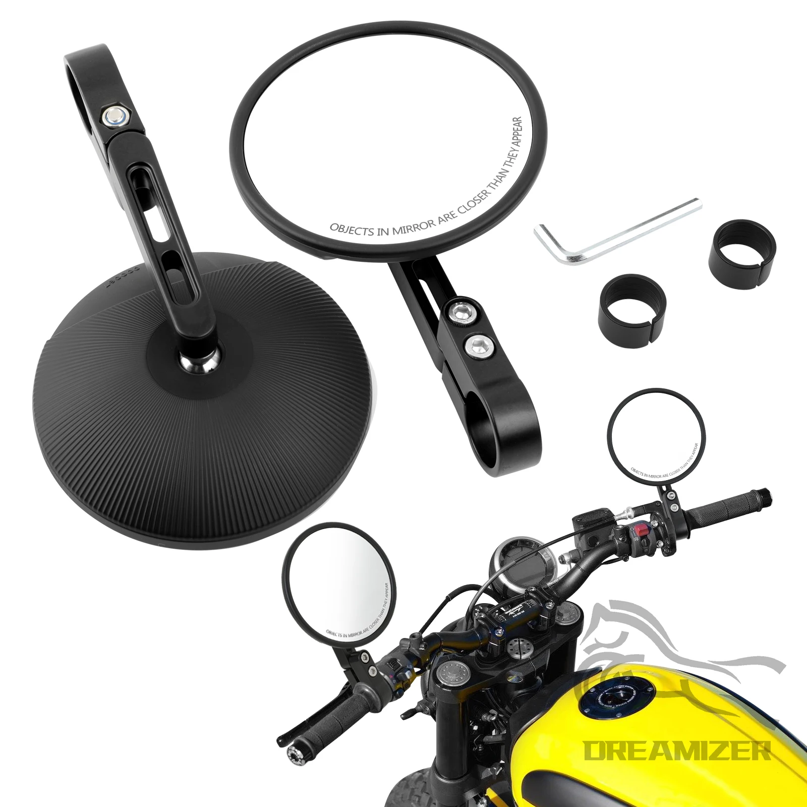 Motorcycle Side Mirrors E24 7/8inch 22mm Emark Round Motorcycle Bar End Rearview Mirror Handlebar Mirrors Motorcycle Accessories
Motorcycle Side Mirrors E24 7/8inch 22mm Emark Round Motorcycle Bar End Rearview Mirror Handlebar Mirrors Motorcycle Accessories