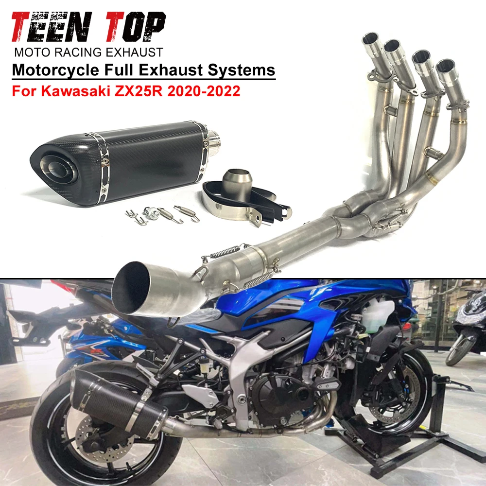 For Kawasaki ZX25R ZX-25R Exhaust Full Systems Motorcycle 51mm Matt Carbonfiber Exhaust Muffler with DB Killer ZX 25R 2020-2022
For Kawasaki ZX25R ZX-25R Exhaust Full Systems Motorcycle 51mm Matt Carbonfiber Exhaust Muffler with DB Killer ZX 25R 2020-2022