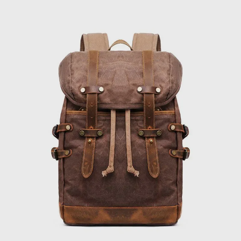 Oil wax canvas waterproof pepper salt mountaineering travel outdoor oversized backpack
Oil wax canvas waterproof pepper salt mountaineering travel outdoor oversized backpack