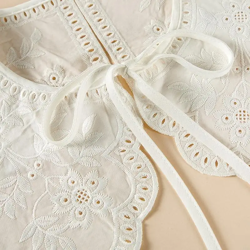 49ME Korean Style Decorative Fake Collar Shawl Wrap Hollow Out Embroidery Sunflower Leaves Lace Necklace Vintage Short Poncho
49ME Korean Style Decorative Fake Collar Shawl Wrap Hollow Out Embroidery Sunflower Leaves Lace Necklace Vintage Short Poncho