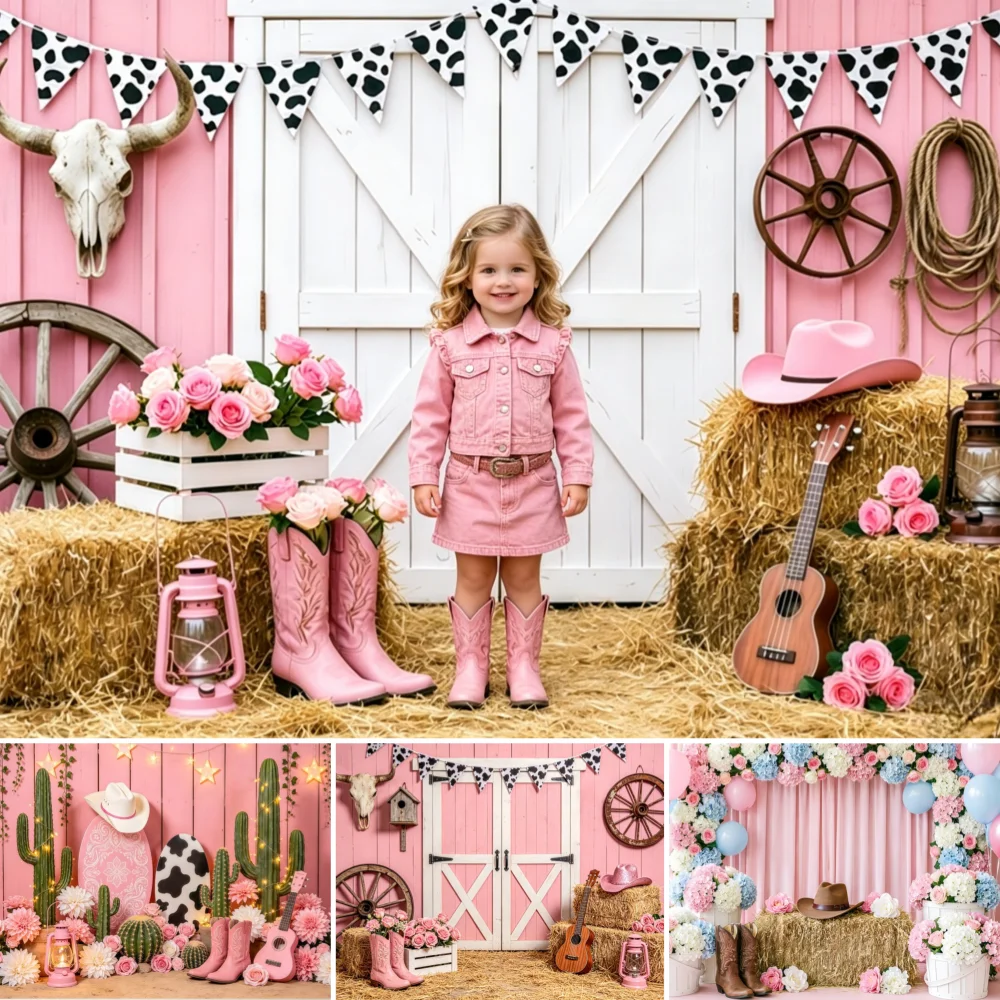Western Cowboy Pink Balloon Backdrop Wooden Door Farm Haystack Newborn Birthday Party Decor Girl Portrait Shooting Background
Western Cowboy Pink Balloon Backdrop Wooden Door Farm Haystack Newborn Birthday Party Decor Girl Portrait Shooting Background