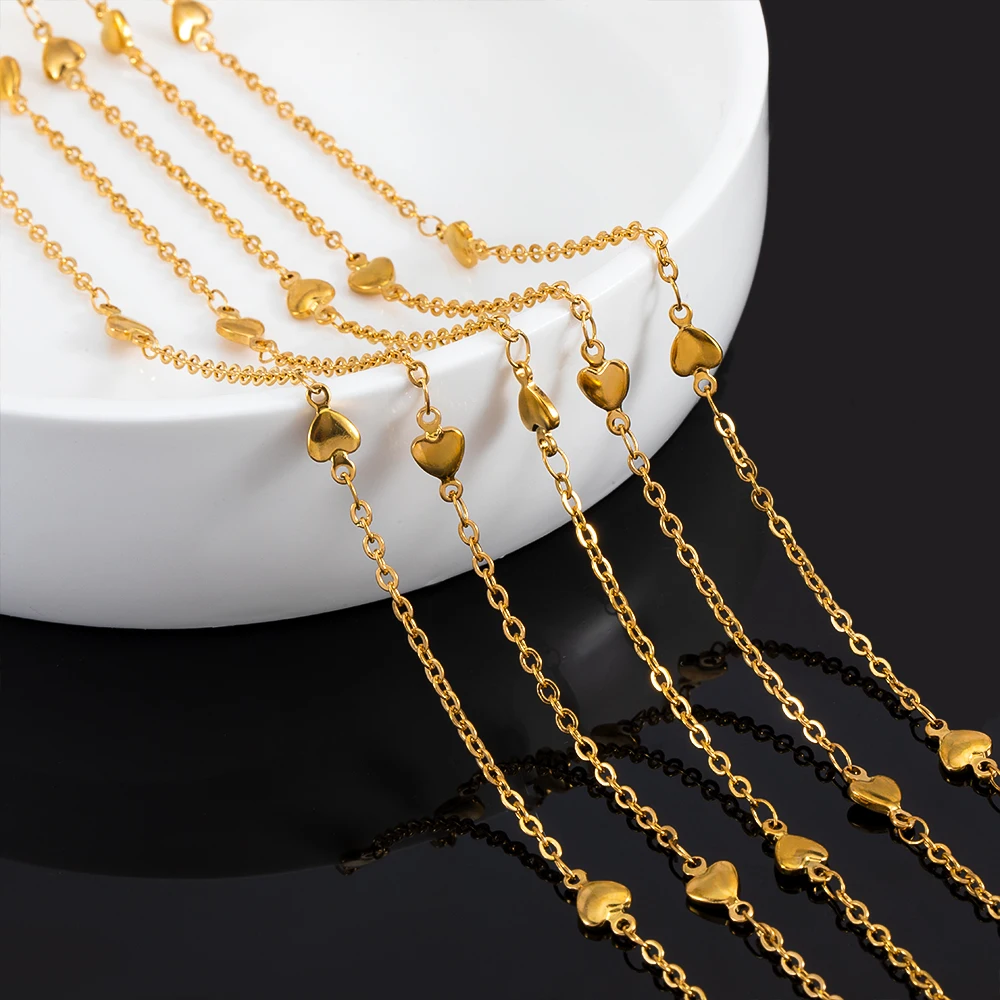 1Meter Stainless Steel Heart Beads Chains for Jewelry Making DIY Necklace Bracelet Accessories
1Meter Stainless Steel Heart Beads Chains for Jewelry Making DIY Necklace Bracelet Accessories