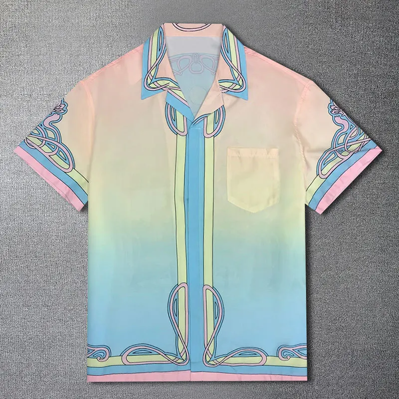 Summer Color Castle Shirt Short Sleeve Casual Men Shirt Streetwear Summer Breathable Camisa Fashion Masculina Chinese Shirt
Summer Color Castle Shirt Short Sleeve Casual Men Shirt Streetwear Summer Breathable Camisa Fashion Masculina Chinese Shirt