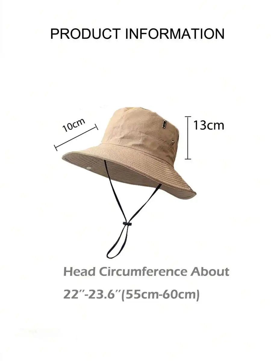 Adjustable Brim Bucket Hat Solid Color Sun Hat For Outdoor Travel
Adjustable Brim Bucket Hat Solid Color Sun Hat For Outdoor Travel