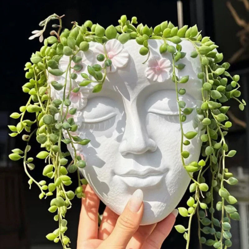 Creative Wall Mounted Facial Flower Pot Weather-proof Resin Planter Pot Succulent Flowerpot Statue Garden Wall Art Decoration
Creative Wall Mounted Facial Flower Pot Weather-proof Resin Planter Pot Succulent Flowerpot Statue Garden Wall Art Decoration