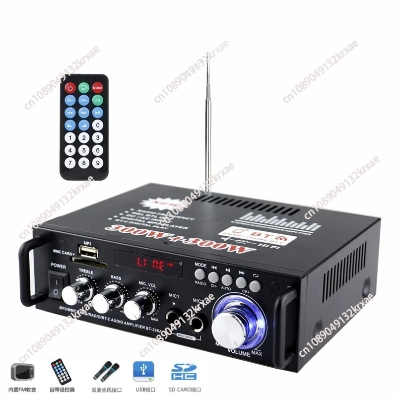 Мини-усилитель мощности, усилитель мощности динамика, дисковое радио с картой U, 12 В, 220 В, усилитель мощности Bluetooth BT-298A
Мини-усилитель мощности, усилитель мощности динамика, дисковое радио с картой U, 12 В, 220 В, усилитель мощности Bluetooth BT-298A