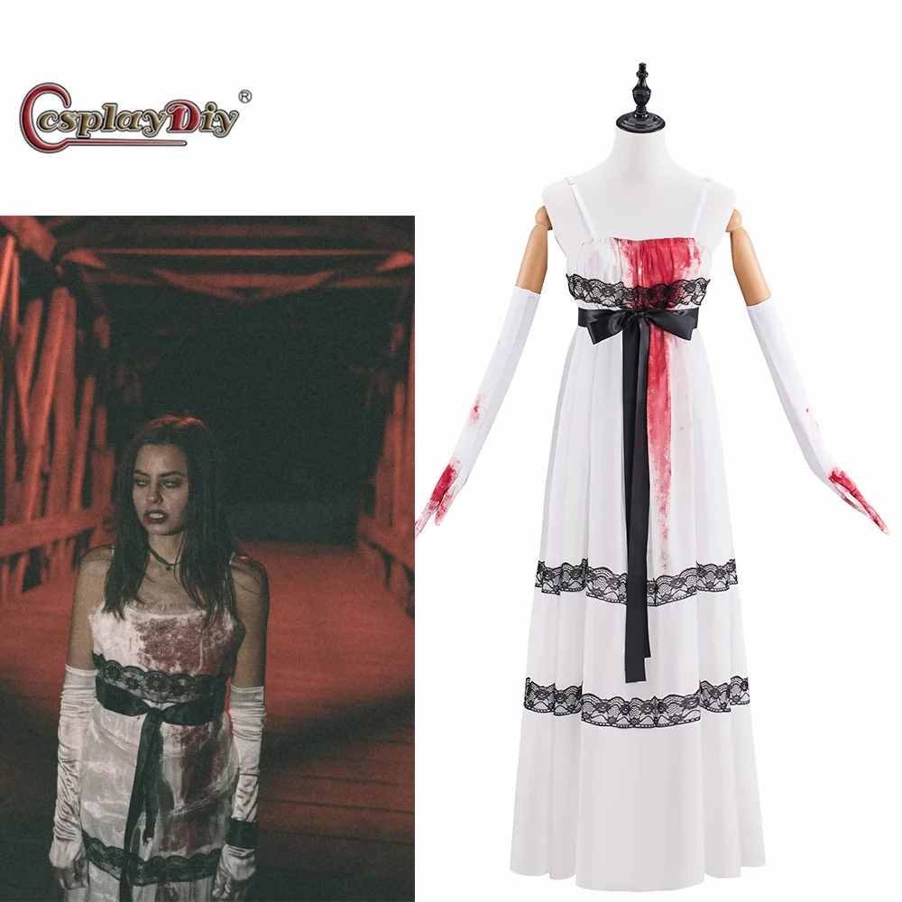 Jennifer's Body Cosplay Costume Woman's Dress with Gloves Halloween Cos Show White Dress
Jennifer's Body Cosplay Costume Woman's Dress with Gloves Halloween Cos Show White Dress