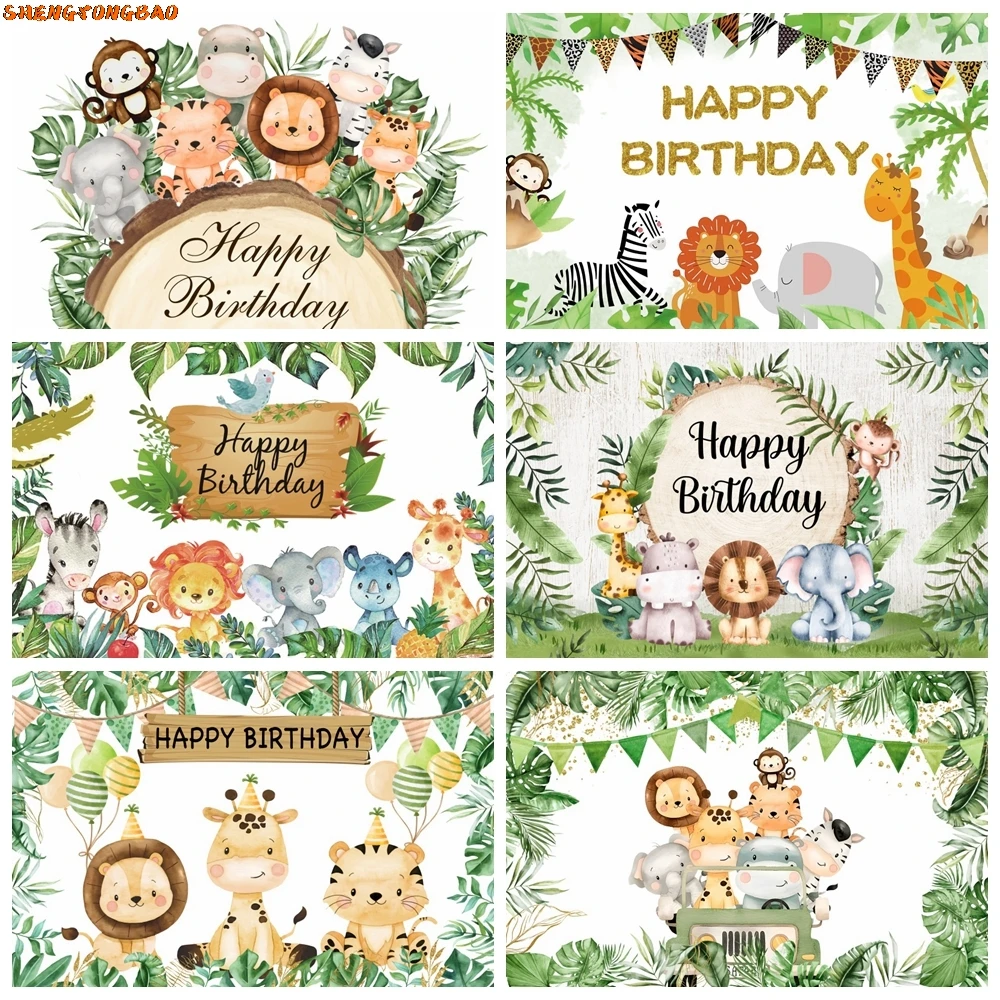 Jungle Animal Photography Backdrop Customized Tropical Forest Safari Wild One Newborn 1st Birthday Party Baby Shower Background
Jungle Animal Photography Backdrop Customized Tropical Forest Safari Wild One Newborn 1st Birthday Party Baby Shower Background