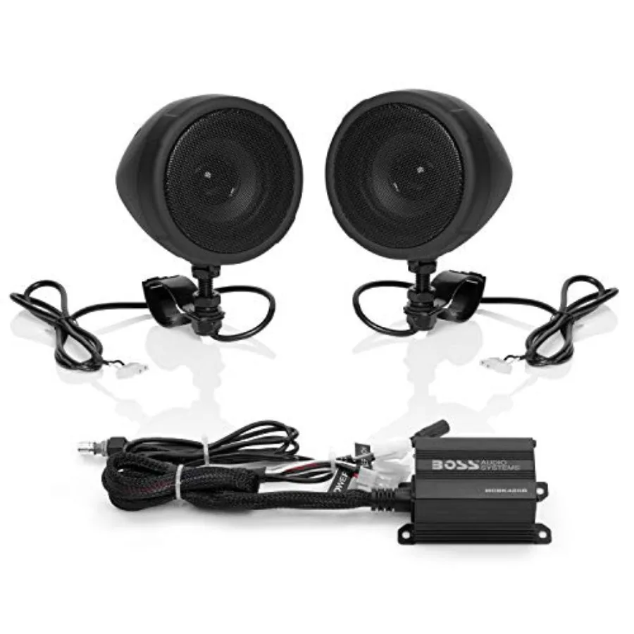 MCBK420B 3 Inch Motorcycle Speakers and 2 Channel Amplifier Package - Bluetooth, Weatherproof, Volume Control, ATV UTV Compatib
MCBK420B 3 Inch Motorcycle Speakers and 2 Channel Amplifier Package - Bluetooth, Weatherproof, Volume Control, ATV UTV Compatib