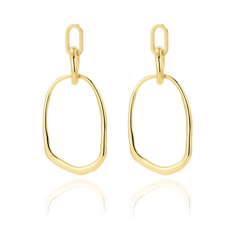 New Style Exaggerated Titanium Steel Earrings Temperament Simple Gold-plated Earrings
New Style Exaggerated Titanium Steel Earrings Temperament Simple Gold-plated Earrings