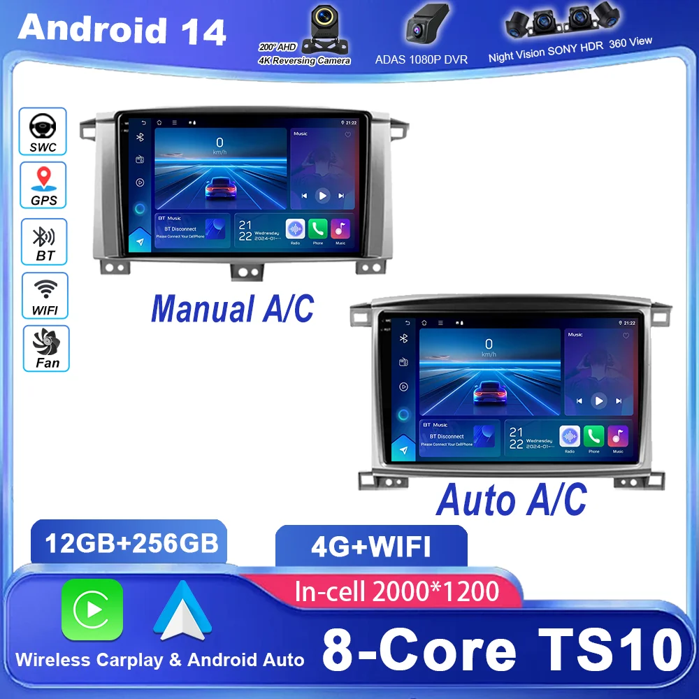 Автомобильный DVD-радио Android 14, стерео для Toyota LC100 Land Cruiser 100 LC 100 2002 2003-2007, автомультимедийный плеер, GPS-навигация
Автомобильный DVD-радио Android 14, стерео для Toyota LC100 Land Cruiser 100 LC 100 2002 2003-2007, автомультимедийный плеер, GPS-навигация