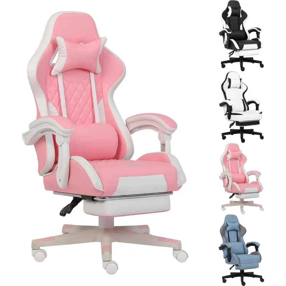 Gaming Chair with Footrest,Big and Tall Gaming Chairs for Adults,Computer Game Chair with Lumbar Support,Backrest Adjustable
Gaming Chair with Footrest,Big and Tall Gaming Chairs for Adults,Computer Game Chair with Lumbar Support,Backrest Adjustable