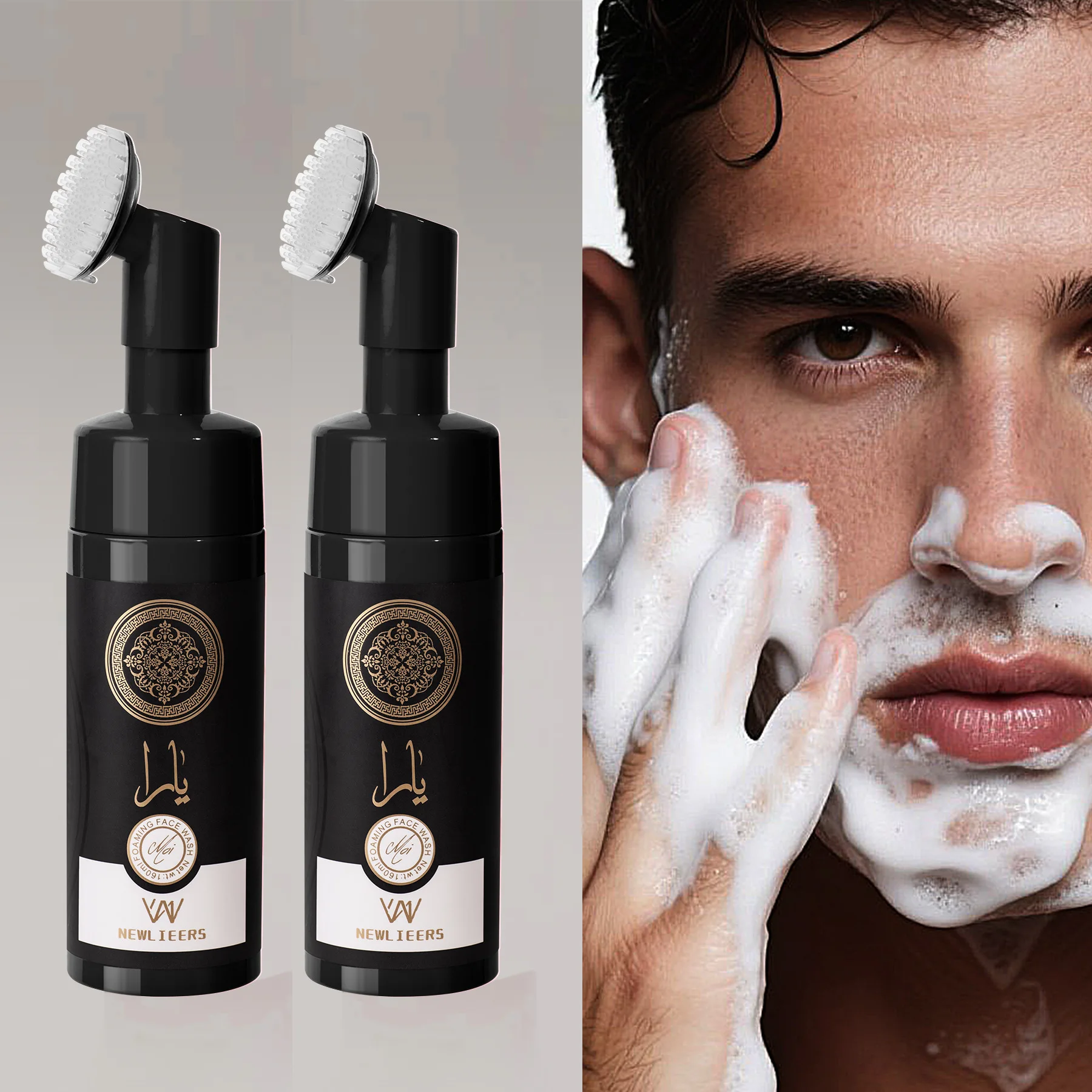 Gentle Moisturizing Deep Cleansing Brightening Skin Tone Oil Control Cleansing Mousse Foam facial cleanser with brush head 
Gentle Moisturizing Deep Cleansing Brightening Skin Tone Oil Control Cleansing Mousse Foam facial cleanser with brush head