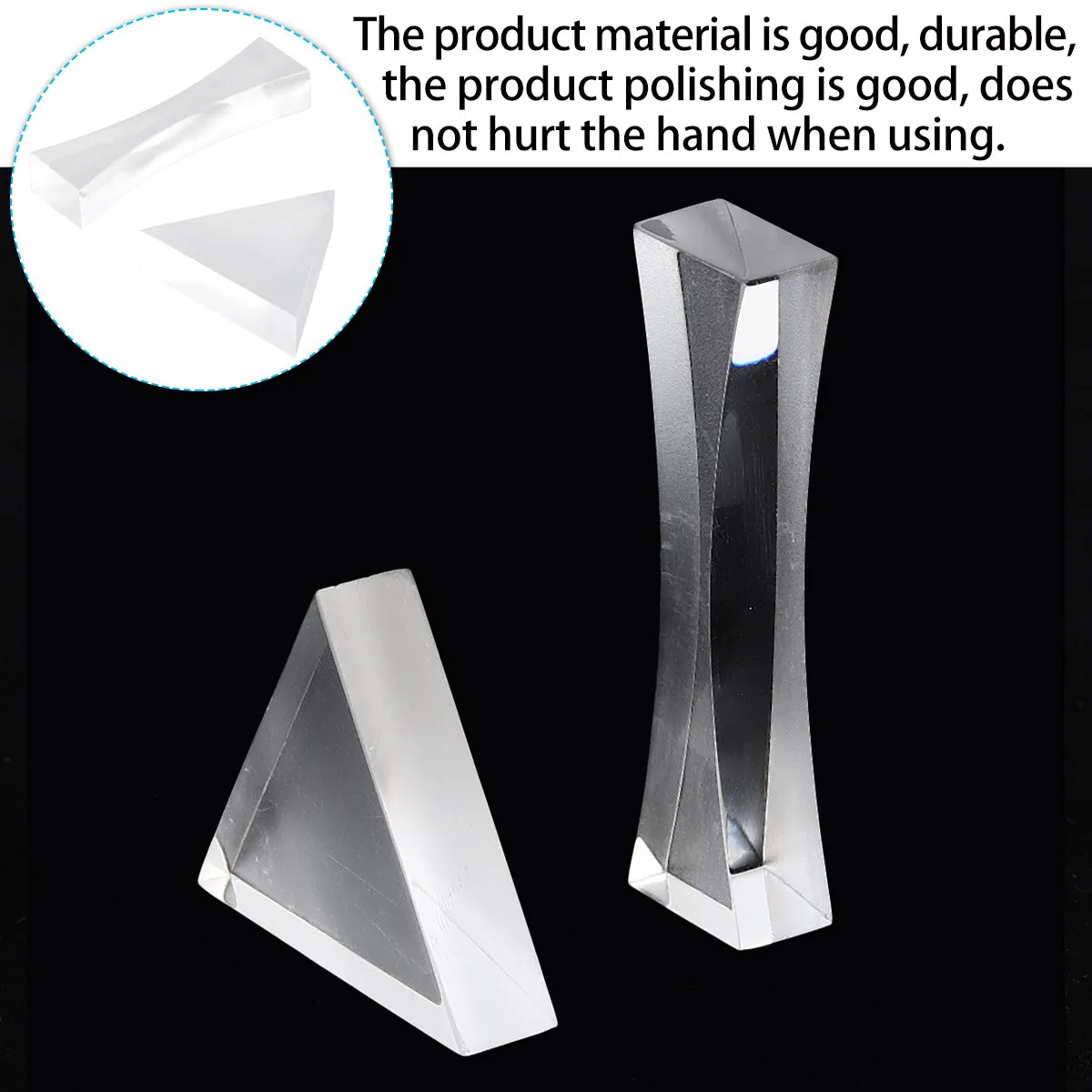 2Pcs Optical Lens Set High Purity Scientific Experimental Glass Lenses Double Concave and Equilateral Triangle for Physics
2Pcs Optical Lens Set High Purity Scientific Experimental Glass Lenses Double Concave and Equilateral Triangle for Physics