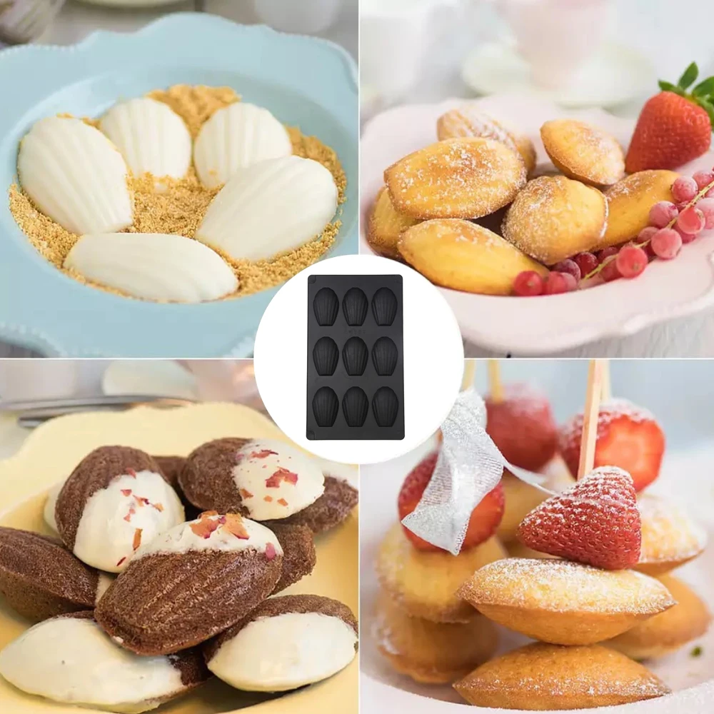 2Pcs 9 Cavity Madeline Mold Silicone Madeline Cookies Pan Nonstick Baking Pan for Make Madeleine Cookies
2Pcs 9 Cavity Madeline Mold Silicone Madeline Cookies Pan Nonstick Baking Pan for Make Madeleine Cookies