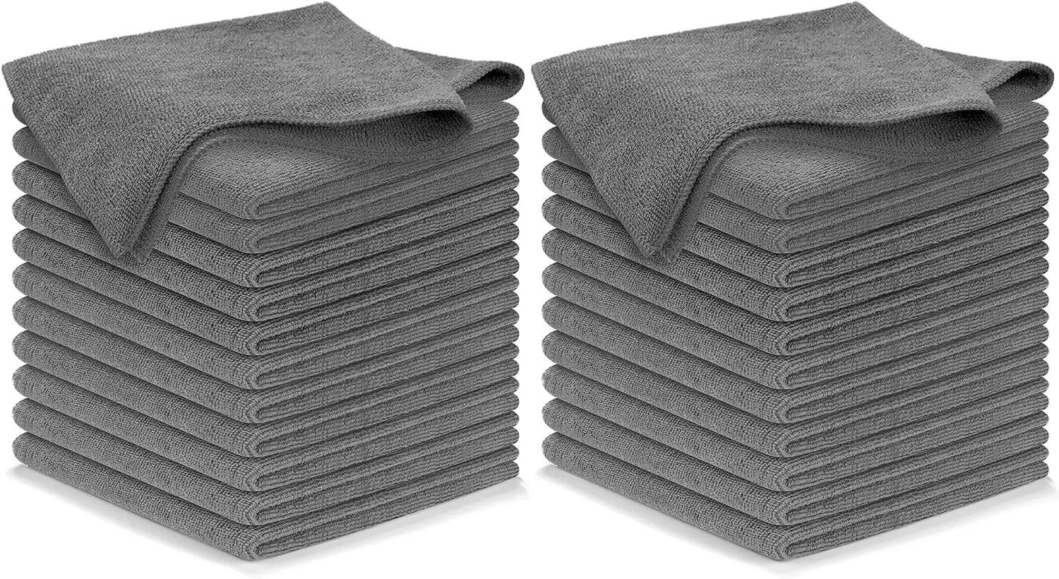 24-Pack Microfiber Cleaning Cloths Grey (12.5"x12.5") - Ultra Absorbent, Streak-Free Shine for Car & Home - 1200 Wash Durable
24-Pack Microfiber Cleaning Cloths Grey (12.5"x12.5") - Ultra Absorbent, Streak-Free Shine for Car & Home - 1200 Wash Durable
