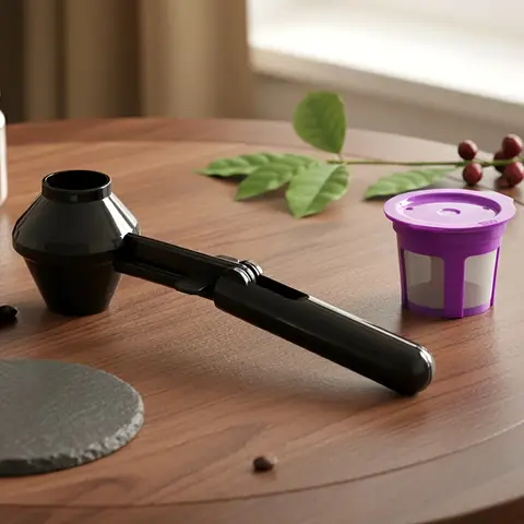 1pc Cafe Save Reusable K-Cup Coffee Filter with EZ-Scoop 2-Tbsp Scoop & Integrated Funnel - Refillable Pod Capsule for Keurig
