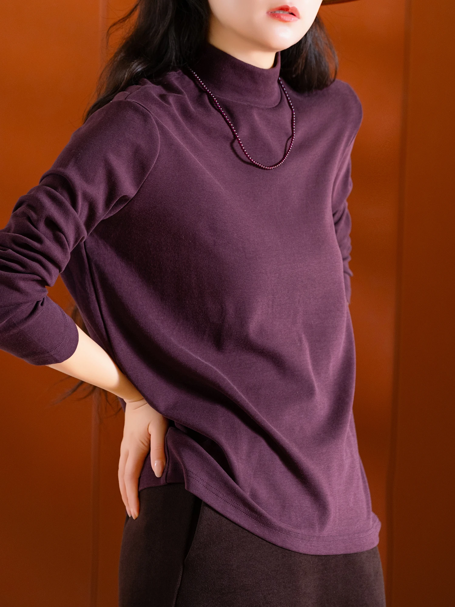 XiaoErProduced Large Size Comfortable Cotton High Collar Long Sve Women's T-irt Breathable Thi Soft Elastic Fabric
XiaoErProduced Large Size Comfortable Cotton High Collar Long Sve Women's T-irt Breathable Thi Soft Elastic Fabric