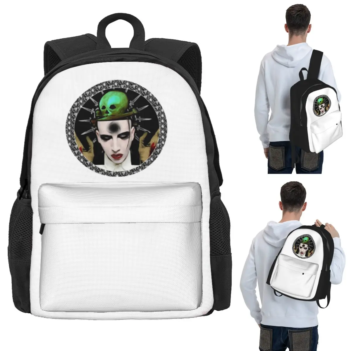 Marilyn Manson Student Backpack School Bag Hiking Travel Daypack for Men Women Bookbag Shoulder Bags
Marilyn Manson Student Backpack School Bag Hiking Travel Daypack for Men Women Bookbag Shoulder Bags