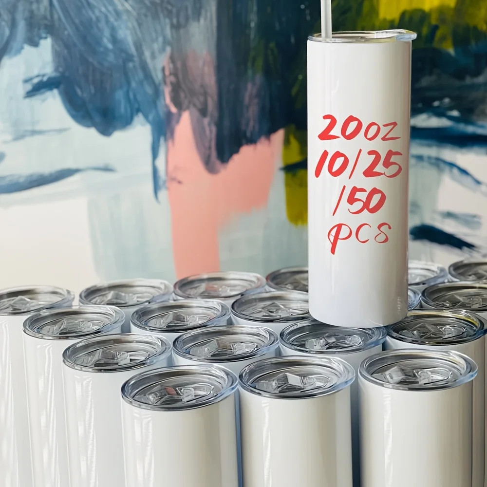 50/25/10 Pack Sublimation Tumblers 20oz Sublimation Blanks Skinny Straight Tumblers Bulk Stainless Steel Insulated Sublimation T
50/25/10 Pack Sublimation Tumblers 20oz Sublimation Blanks Skinny Straight Tumblers Bulk Stainless Steel Insulated Sublimation T