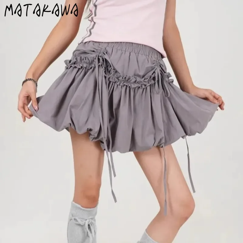 Matakawa Bud Skirts Women Solid Ruffles Spring Summer Vintage Sexy Mini Skirt Y2k Korean Fashion High Waist Faldas Mujer
Matakawa Bud Skirts Women Solid Ruffles Spring Summer Vintage Sexy Mini Skirt Y2k Korean Fashion High Waist Faldas Mujer