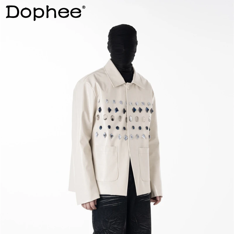 Fashion High-end Jackets Men's 2026 Spring Autumn New Comfort Loose Trendy Handsome Coats Pocket Decoration Faux Leather Jackets
Fashion High-end Jackets Men's 2026 Spring Autumn New Comfort Loose Trendy Handsome Coats Pocket Decoration Faux Leather Jackets