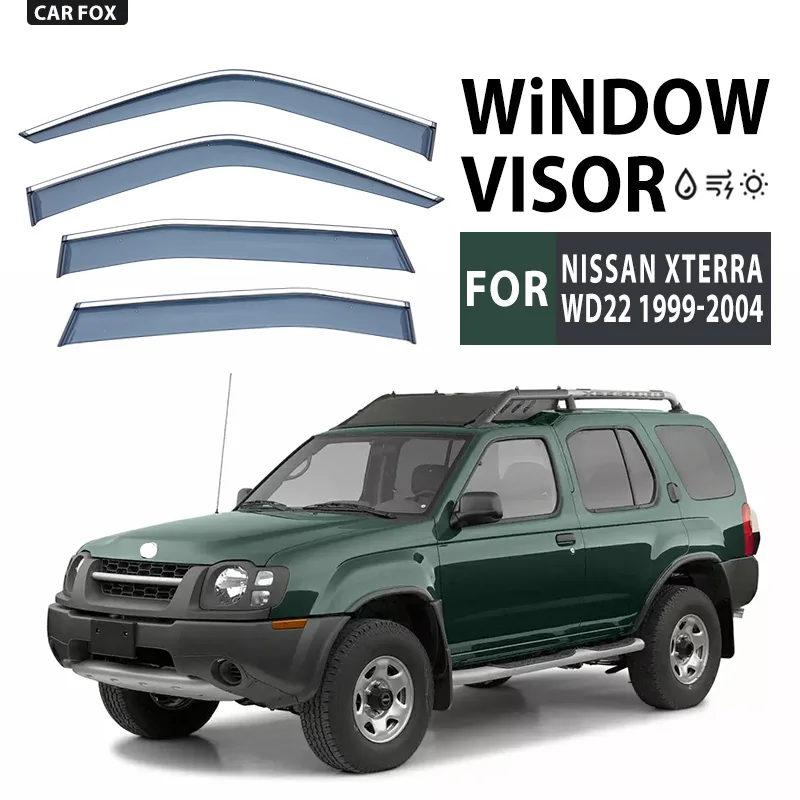 Пластиковый козырек для окон NISSAN Xterra WD22 1999-2004, вентиляционные оттенки, защита от солнца и дождя для NISSAN Xterra WD22 1999-2004
Пластиковый козырек для окон NISSAN Xterra WD22 1999-2004, вентиляционные оттенки, защита от солнца и дождя для NISSAN Xterra WD22 1999-2004