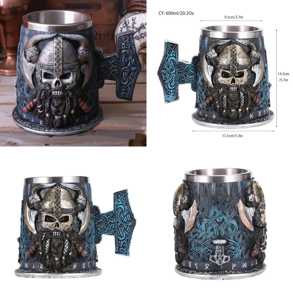 Creative Resin Stainless Steel Pirate Skull Beer Mug Tankard Tea Coffee Cup Tumbler Pub Decor - Unique Drop Shipping Option
Creative Resin Stainless Steel Pirate Skull Beer Mug Tankard Tea Coffee Cup Tumbler Pub Decor - Unique Drop Shipping Option