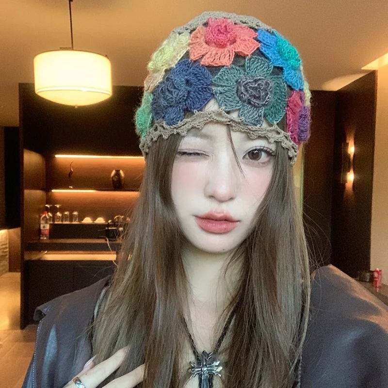 Women's Summer Ethnic Style Knitted Cap Japanese Colored Flower Hollow Toe Cap Thin Design Face Enhancing SMA Pullover Cap
Women's Summer Ethnic Style Knitted Cap Japanese Colored Flower Hollow Toe Cap Thin Design Face Enhancing SMA Pullover Cap