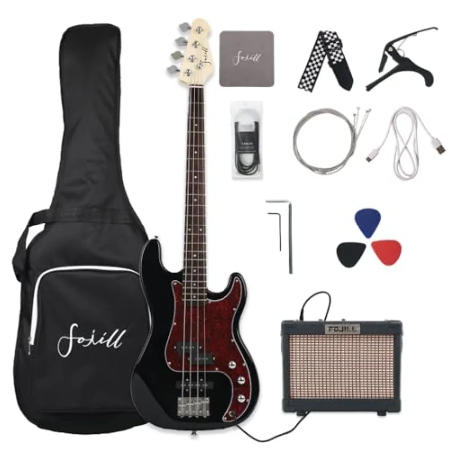 Полноразмерная 4-струнная электробас-гитара с усилителем 10 Вт, комплект для начинающих (для правой руки), черная, с чехлом 600D, медиаторами и шумопоглотителем
Полноразмерная 4-струнная электробас-гитара с усилителем 10 Вт, комплект для начинающих (для правой руки), черная, с чехлом 600D, медиаторами и шумопоглотителем