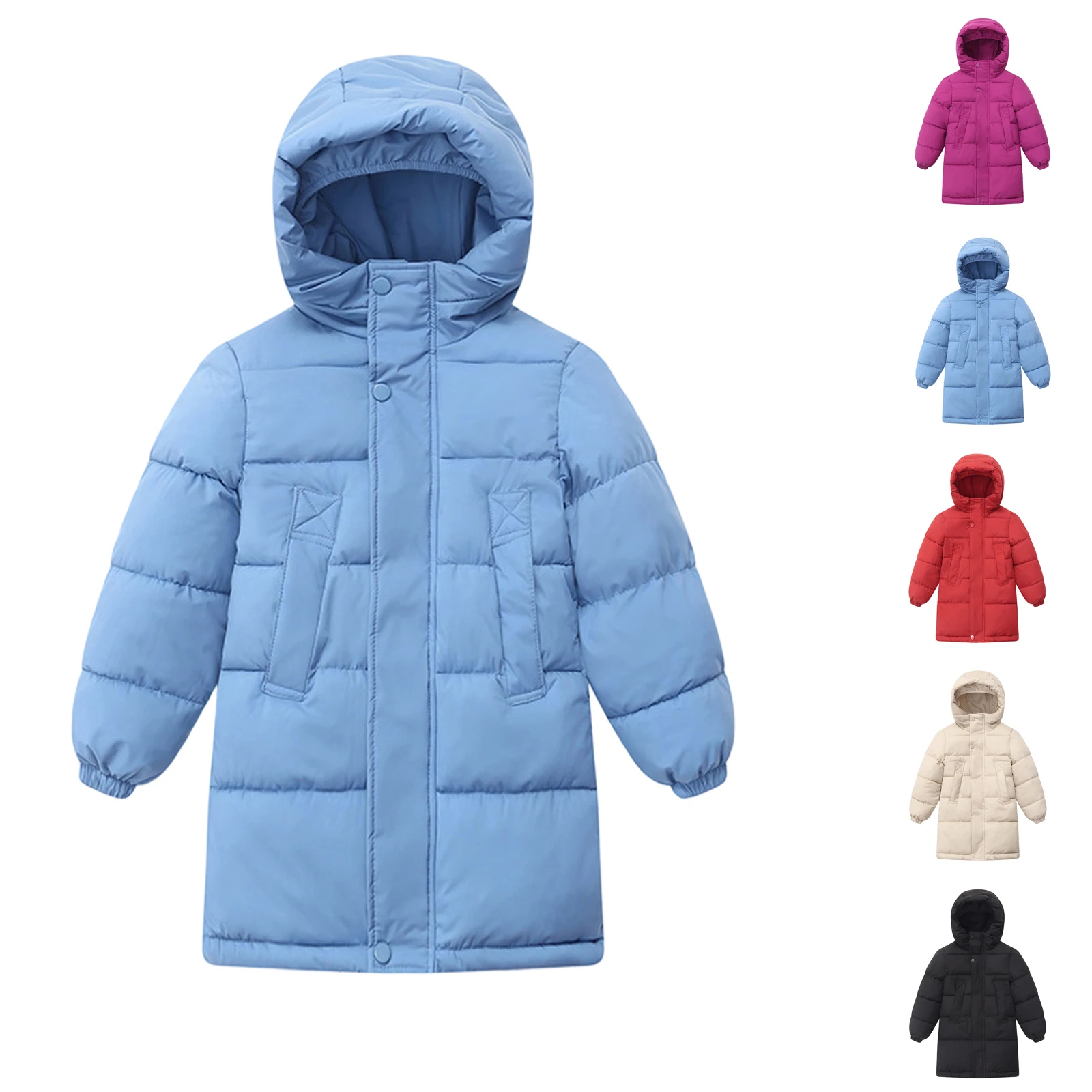 Children'S Thickened Down Coats Fashionable And Casual Cotton Jacket Kids Pocket Coat Solid Color Cotton Jacket Cotton Outerwear
Children'S Thickened Down Coats Fashionable And Casual Cotton Jacket Kids Pocket Coat Solid Color Cotton Jacket Cotton Outerwear