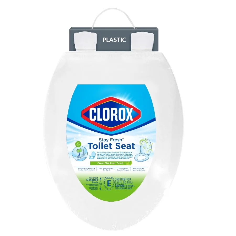Antimicrobial Elongated Stay Fresh Scented Plastic Toilet Seat with Easy-off Hinges
Antimicrobial Elongated Stay Fresh Scented Plastic Toilet Seat with Easy-off Hinges